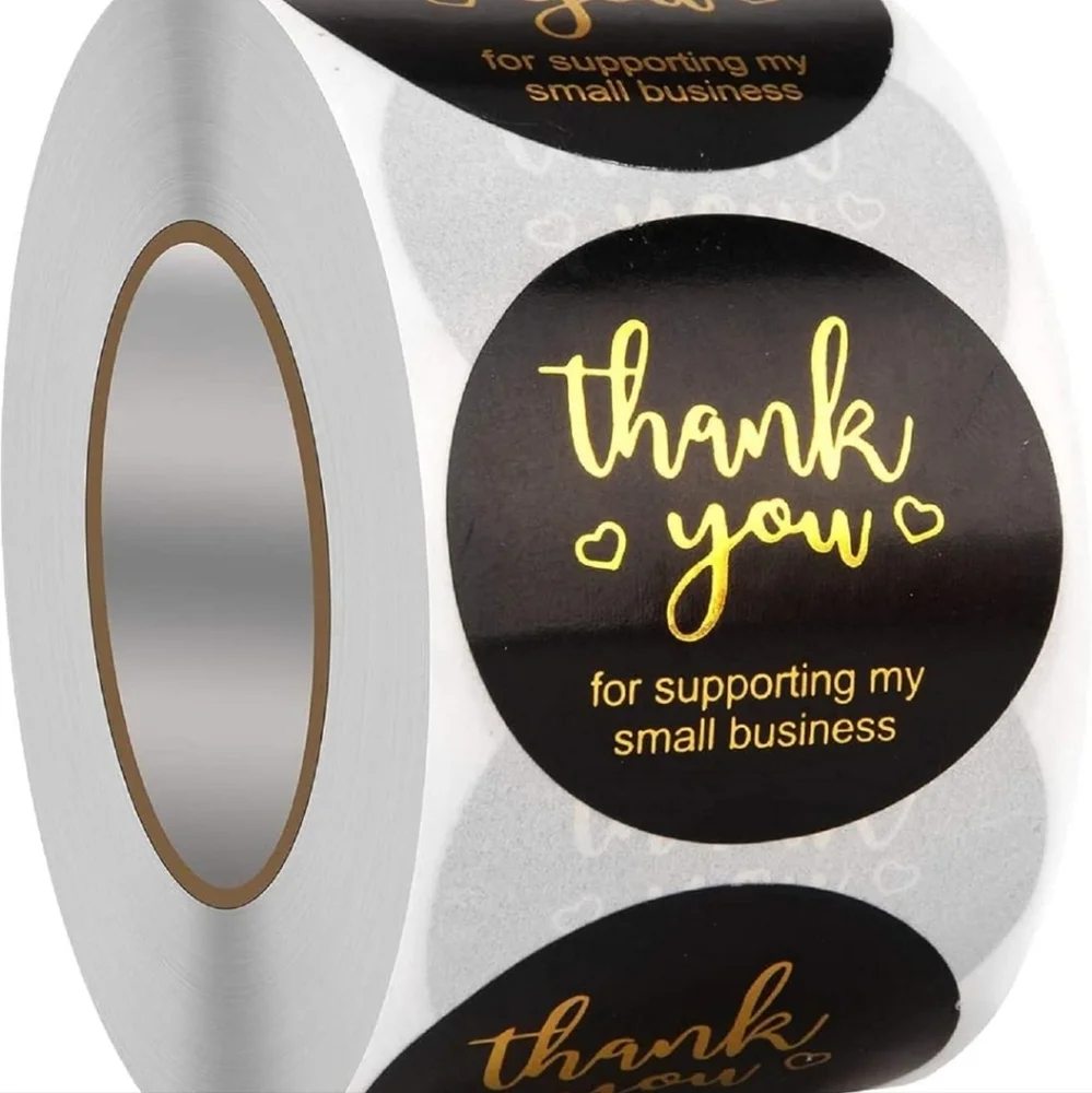 🌿 5/$25. Thank You Small Stickers Roll, 500Pcs 1 Inch
